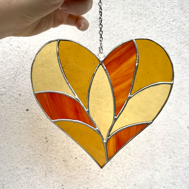 Cœur wavy (jaune orangé)