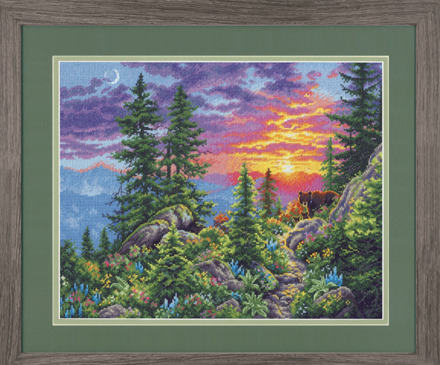 Sunset Mountain Trail Counted Cross Stitch Kit by Dimensions