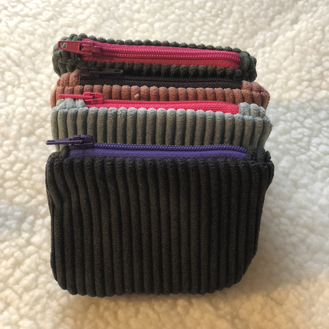 Porte monnaie velours petit modèle 