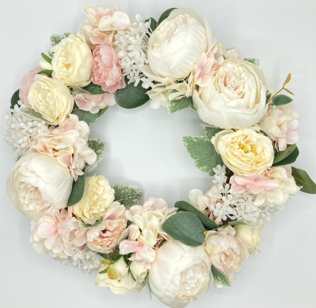 L-05 Faux Flower Wreath