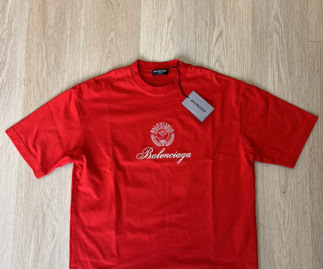 Balencia Tee bright Red/silver SIZE XS