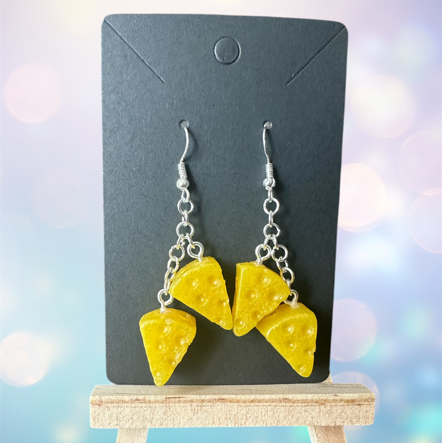 Cheese Double Wedge Earrings