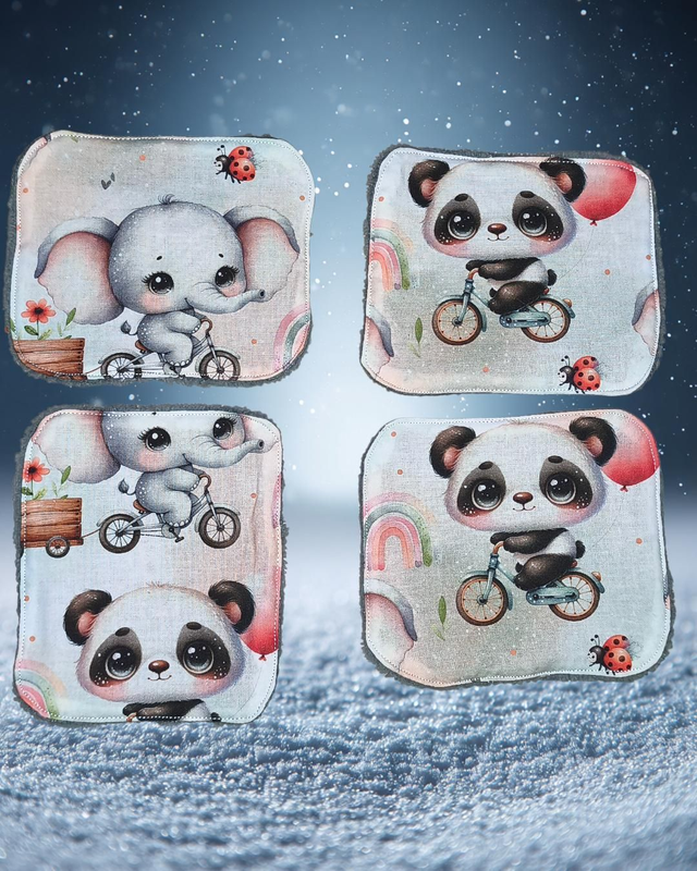 Lingettes *4 panda éléphant 