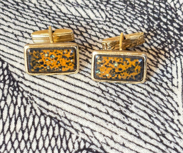 Manschettenknöpfe Email orange 