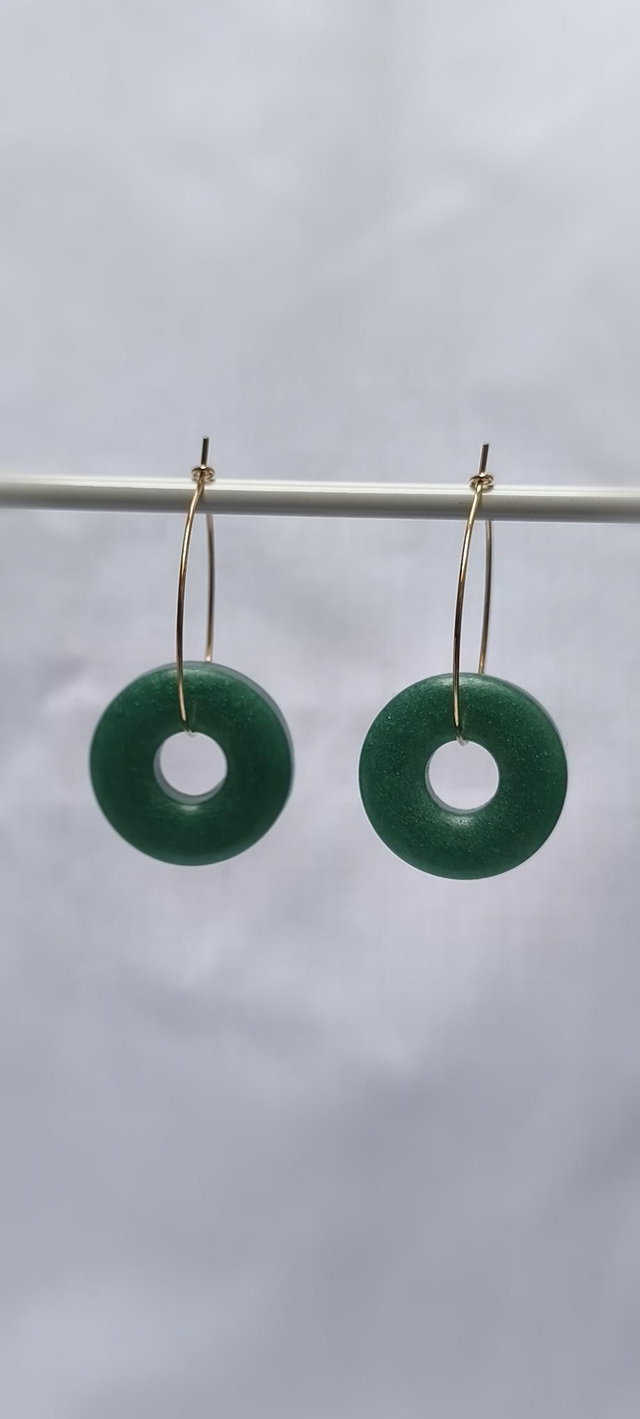 Créoles donuts vert