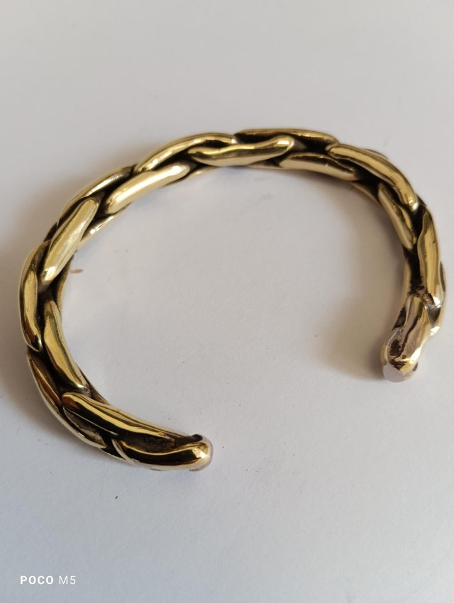 Bracelet laiton grosse torsade