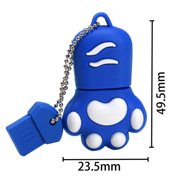 Clé USB 64Go, patte d’animaux
