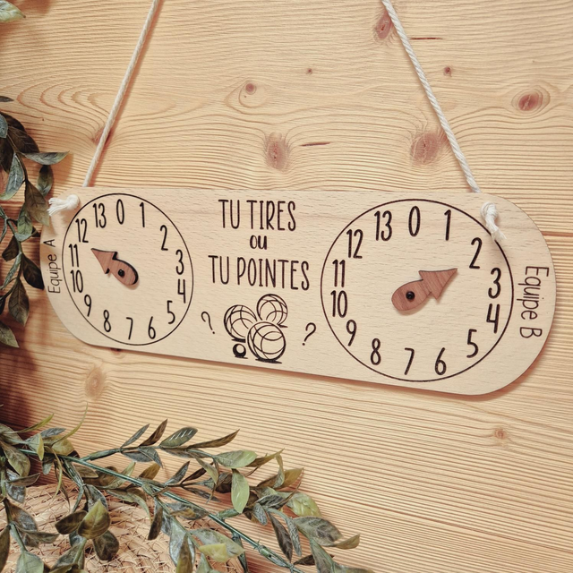 Compteur Point Pétanque  &quot;Tu tires ou tu pointes ?&quot;