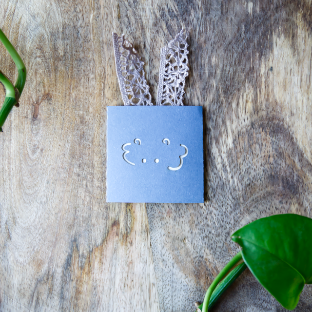 Mini-Carte Kaomoji "Nuage" (5 x 5 cm)