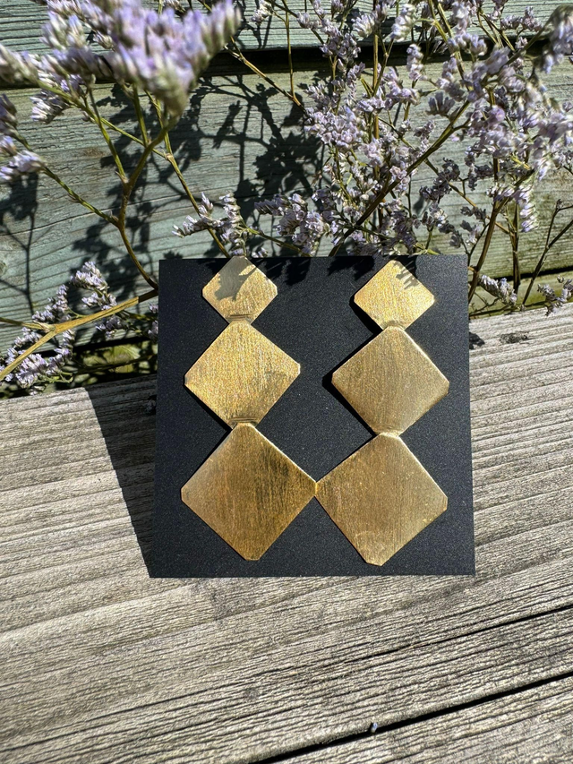 Matte Earrings - Brass