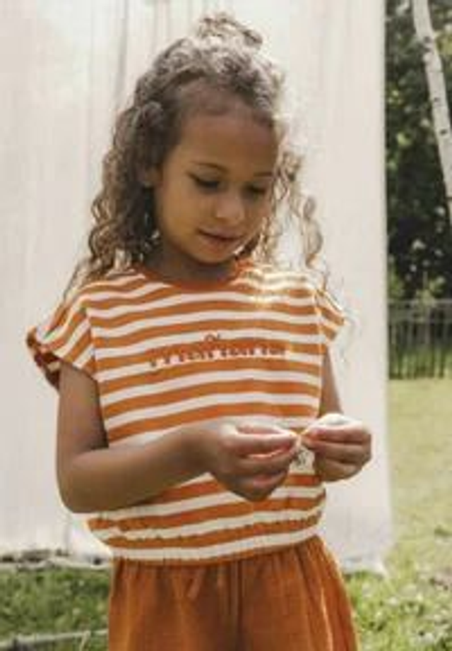 LOOXS sleeve burnt orange stripe