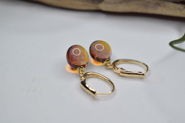 DORMEUSES VOIE LACTÉE AMBRE MONTURE OR (DVL11)