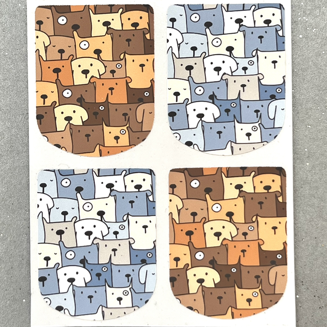 Doggy Print Stickers (Set of 4)