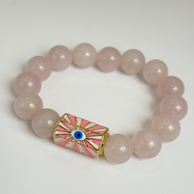 Bracelet Amulette quartz rose
