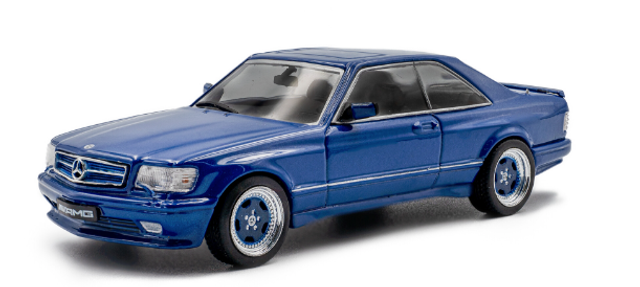 Mercedes Benz 560 SEC AMG Widebody blau Solido 1:43
