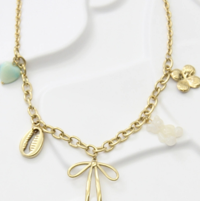 Collier charm noeud