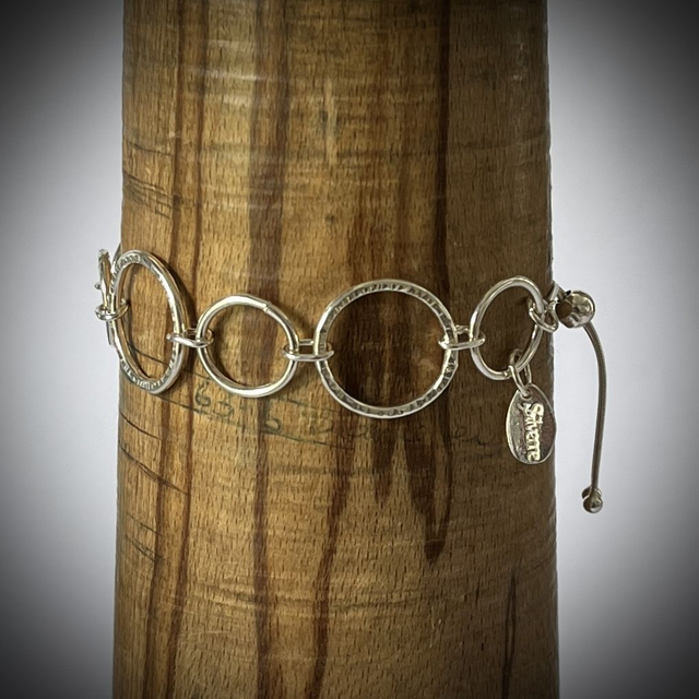 Sterling Silver Textured Link Bracelet
