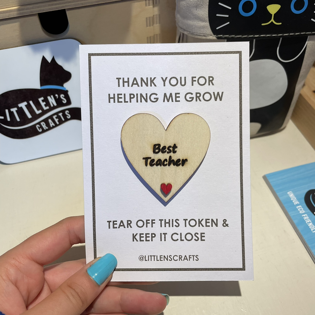 Best Teacher Wooden Tokens