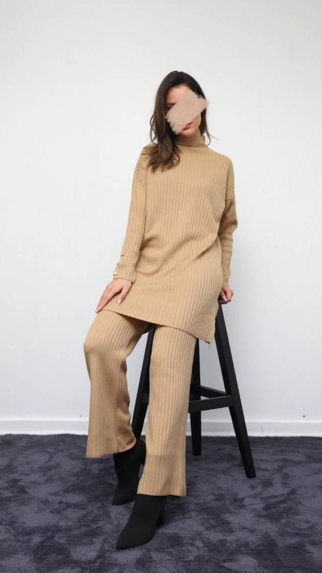 ENSEMBLE TRICOT CAMEL