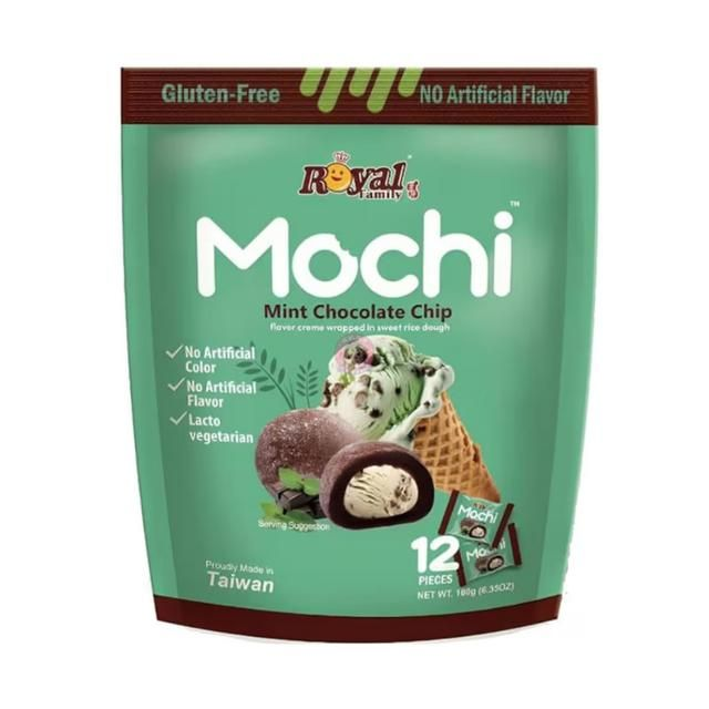 Royal Family Mochi Mint Chocolate Chip Taiwan Peg Bag 12x180g