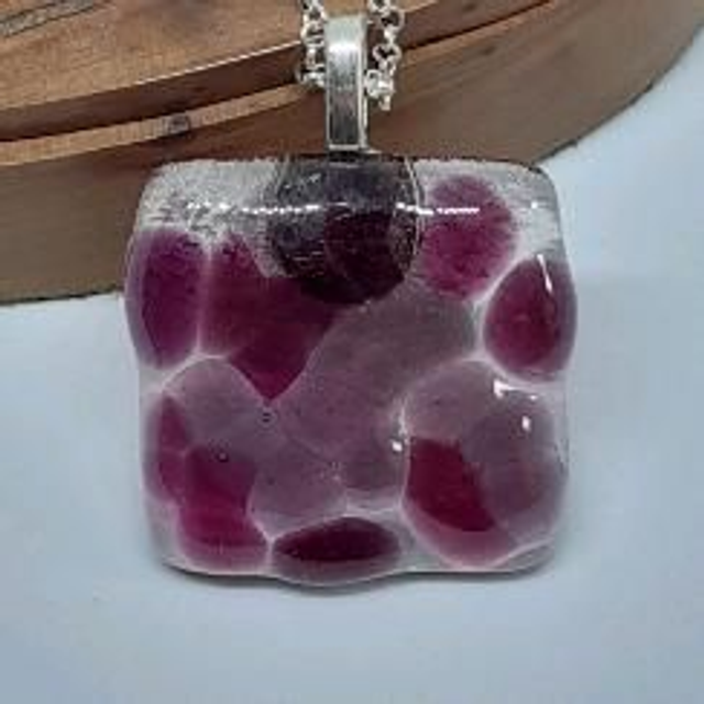 purple glass pendant 