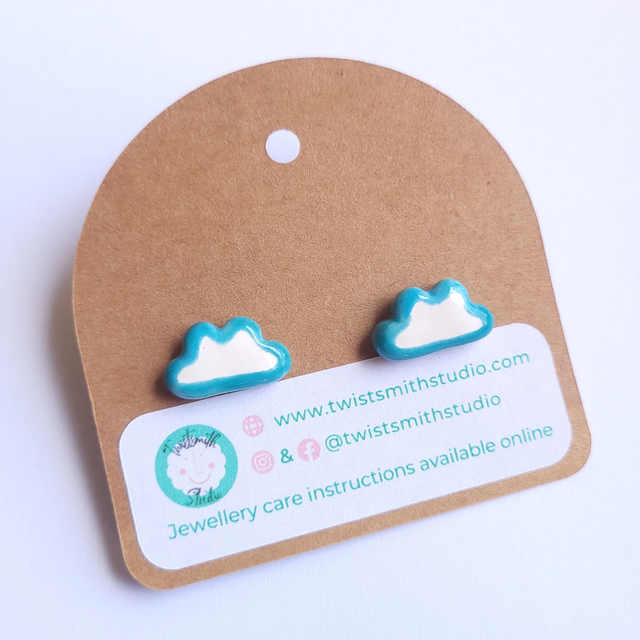 Fluffy Clouds Stud Earring - 4 Colours available