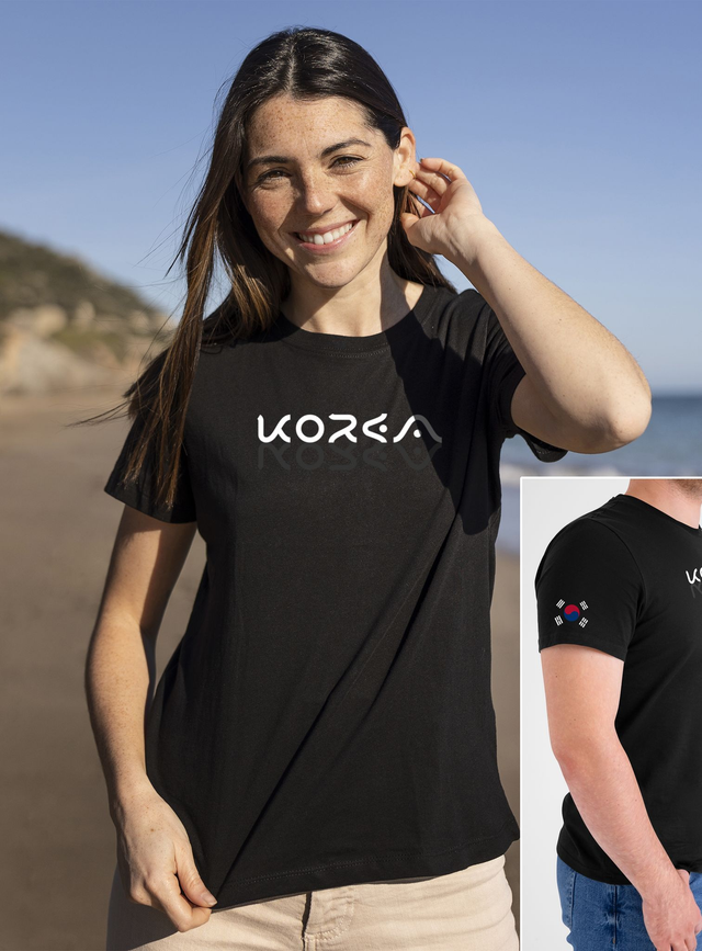 T-shirt Korea - UNISEXE NOIR