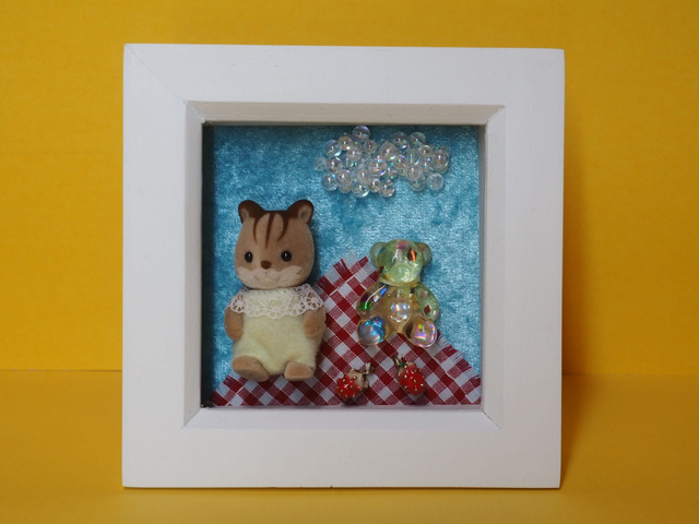 Chipmunk having a Picnic - Framed Artwork