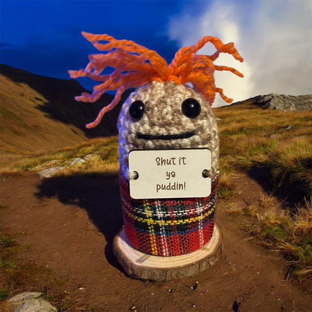 Crocheted positive pals (shut it puddin!)