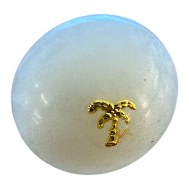 Bague palmier en résine fait main 