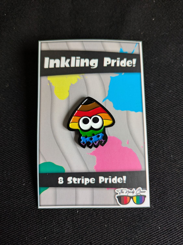 Splatoon 8-Stripe Pride Inkling Soft Enamel Pin Badge