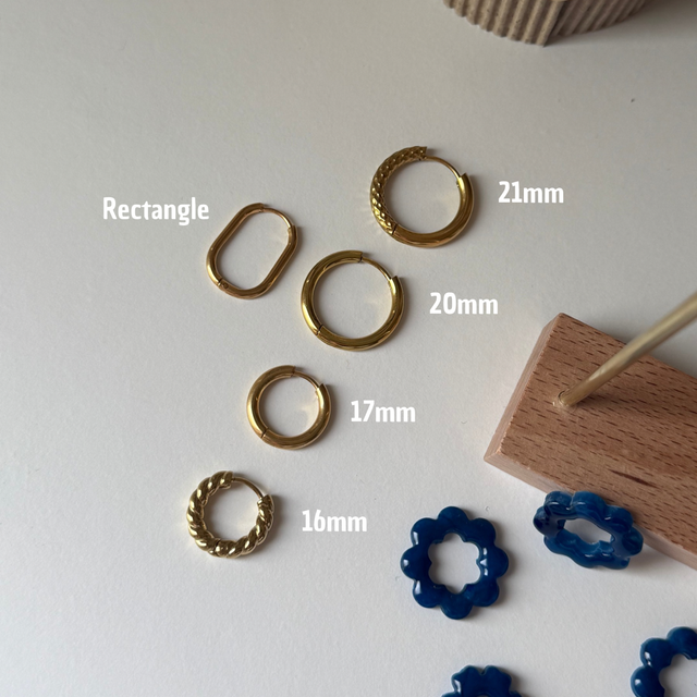 Créoles dorées 17mm