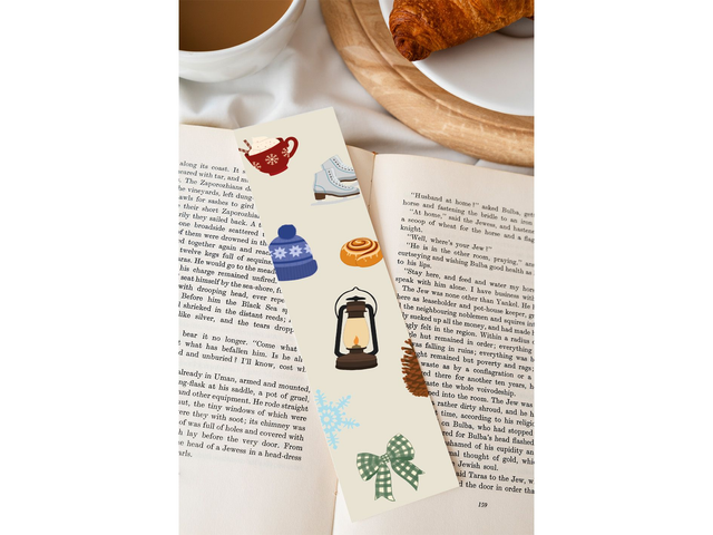 Dose de couleur - Motif hivernal Marque-page