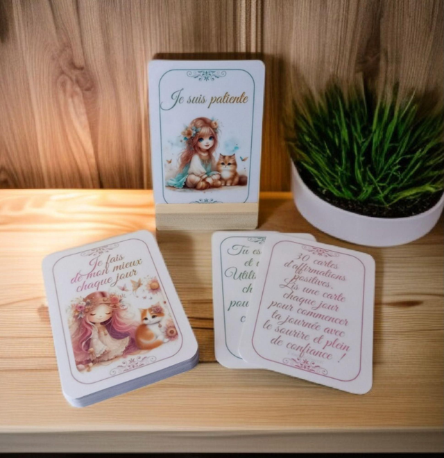 📚 Papeterie - Cartes d'affirmations positives Chats 