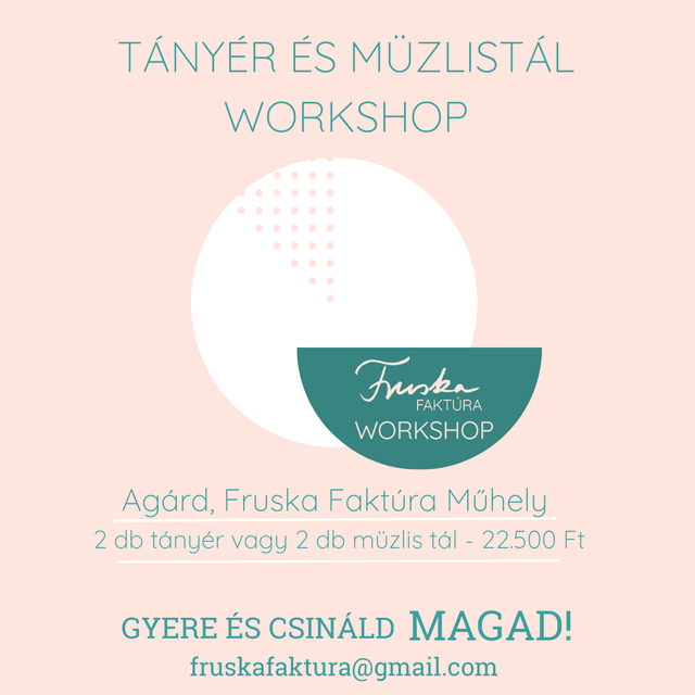 Workshop - Tányér és Müzlistál Workshop