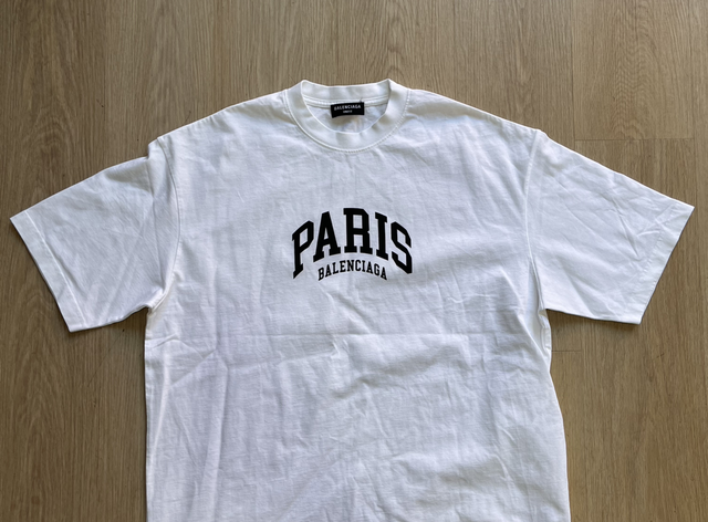 Balenciaga t-shirt paris white size L NEW