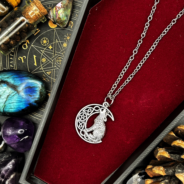 Wolf moon necklace 