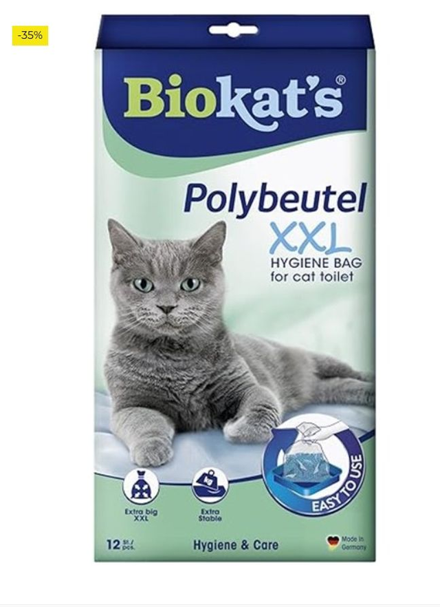 Biokat's bolsas XXL de polietileno - Para colocar en el arenero para gatos, para el cambio higiénico de la arena para gatos