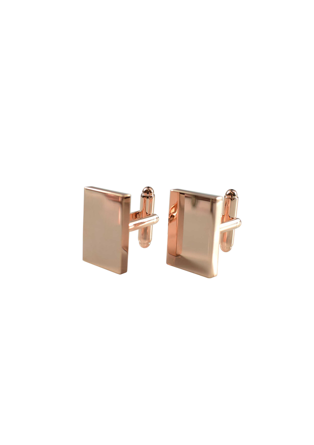 Rose Gold Cufflinks (Rectangle)