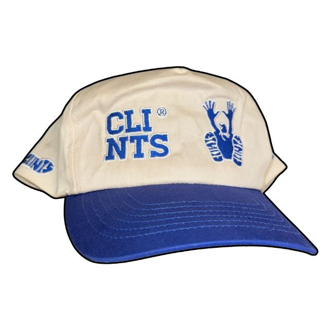 Clints Cap Blue and Cream - Adjustable/OS