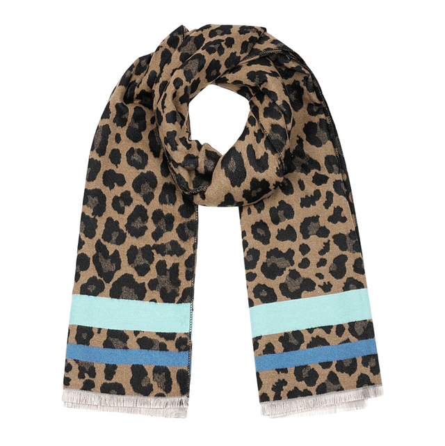 Sjaal panter/blauw 
