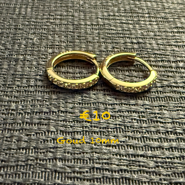 Oorbellen goud 10mm