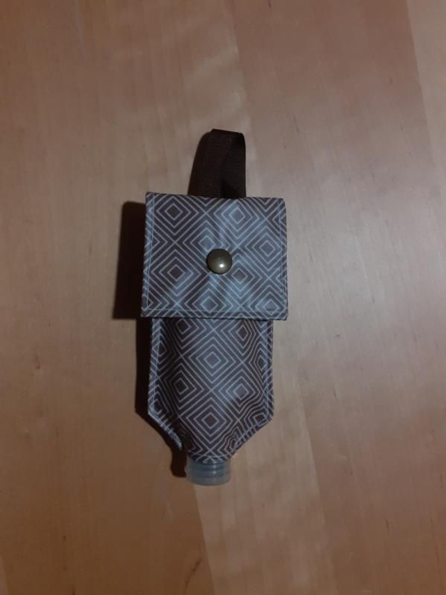 Pochette à gel hydroalcoolique en toile enduite 15