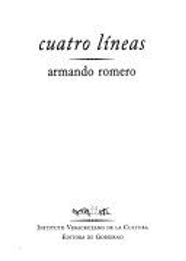 Cuatro líneas - Armando Romero