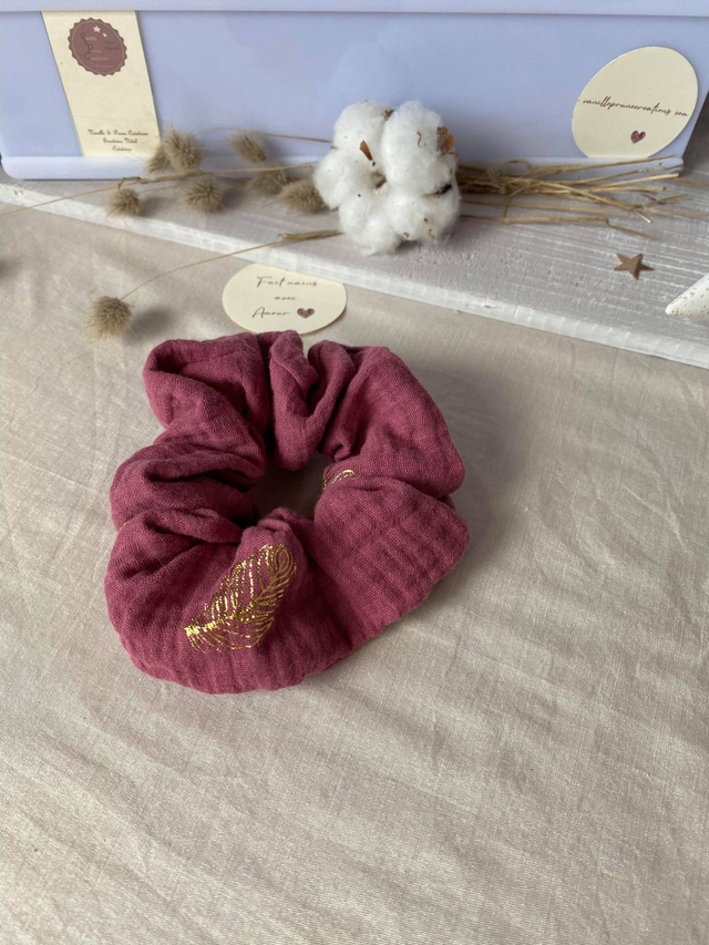 Chouchous adultes accessoires cheveux en tissu et double gaze