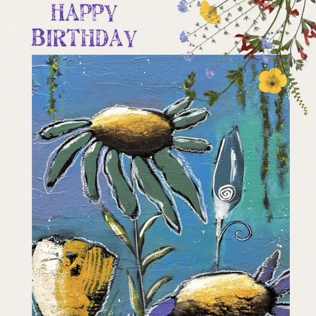 Cartolina doppia Happy Birthday