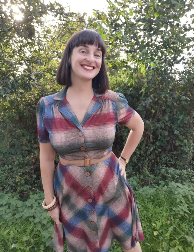 Robe "Charlene" imprimé carreaux