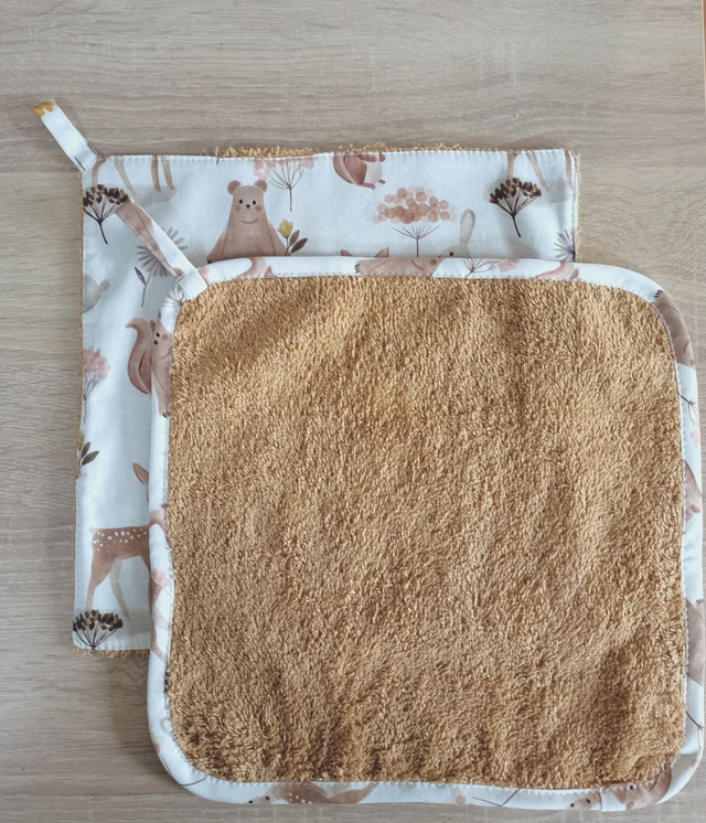 Duo d’essuie-tout textile – MOKA cannelle