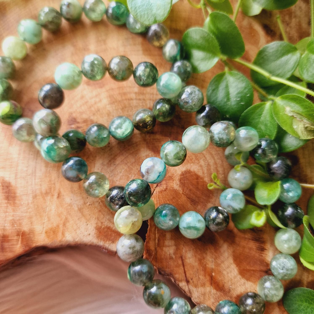 Emerald Quartz Beaded Bracelet 
