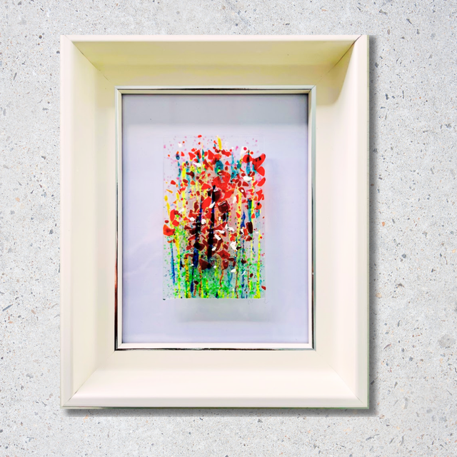 Wilde bloemen - miniatuurpaneel (9762) - in luxe houten frame